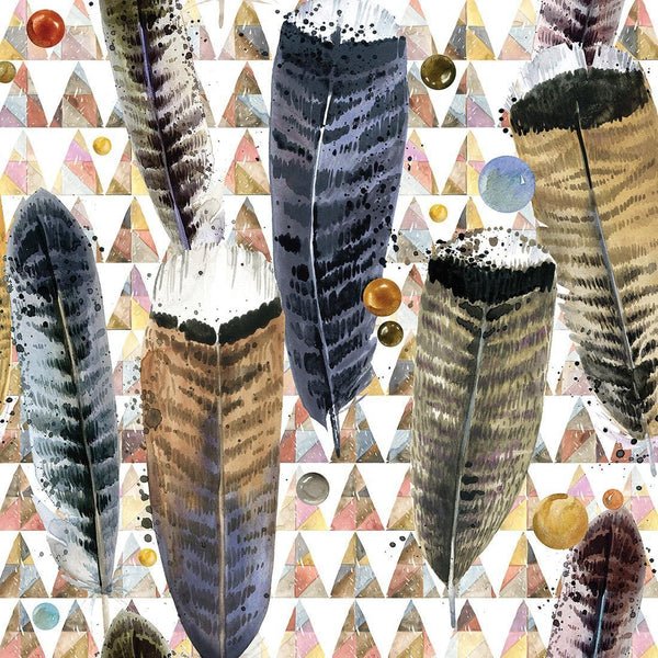 Feather Frenzy (Square) Wall Art